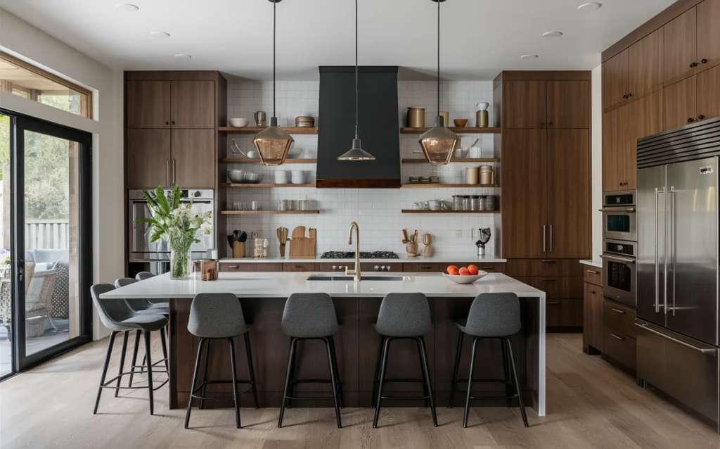 Modern kitchen with large island