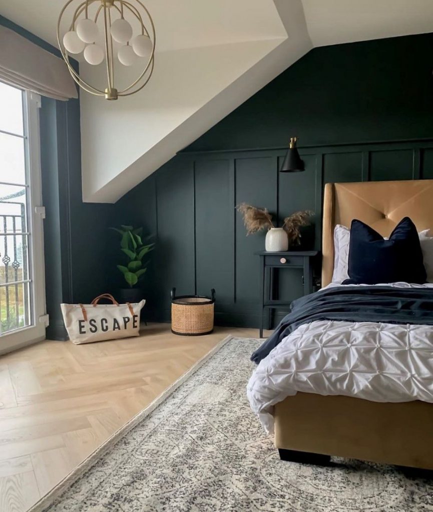 incorporate deep hues in master bedroom