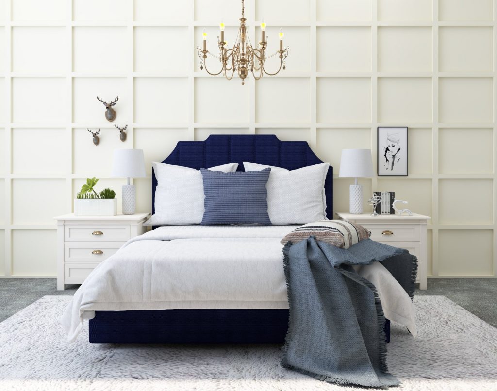 incorporate tassel hardware in master bedroom