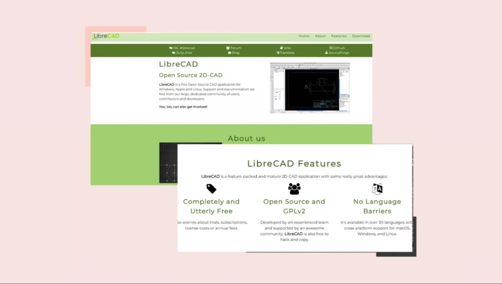 LibreCAD is a simple design software that offers basic functionality