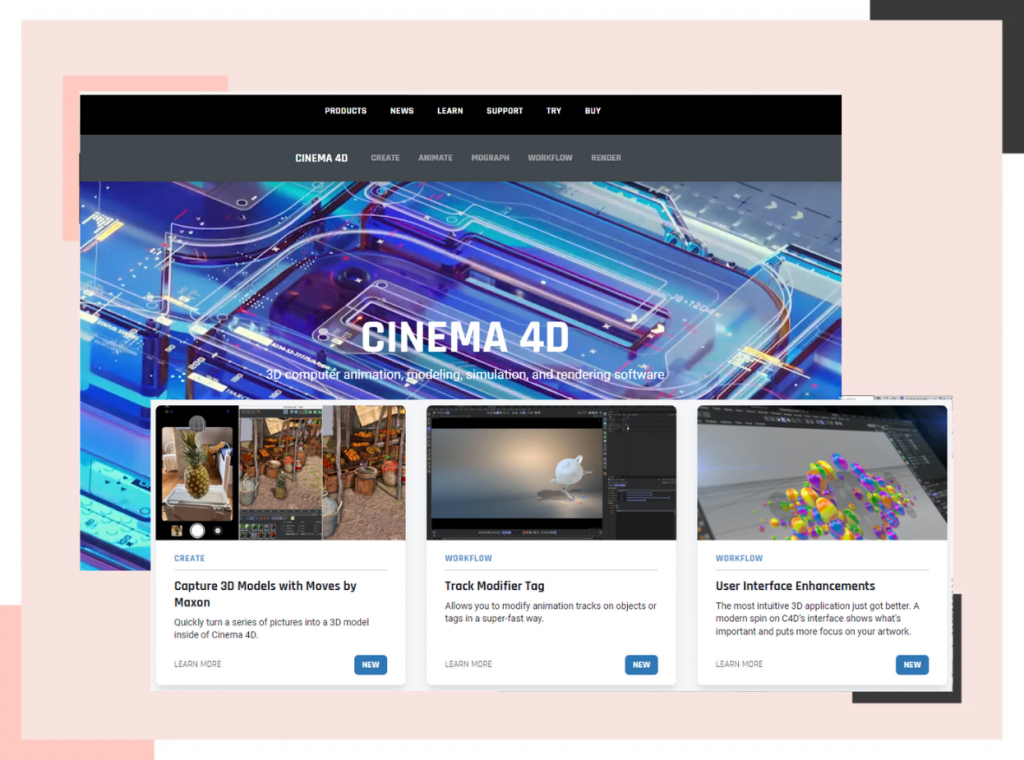 cinema 4d - 3d modeling software