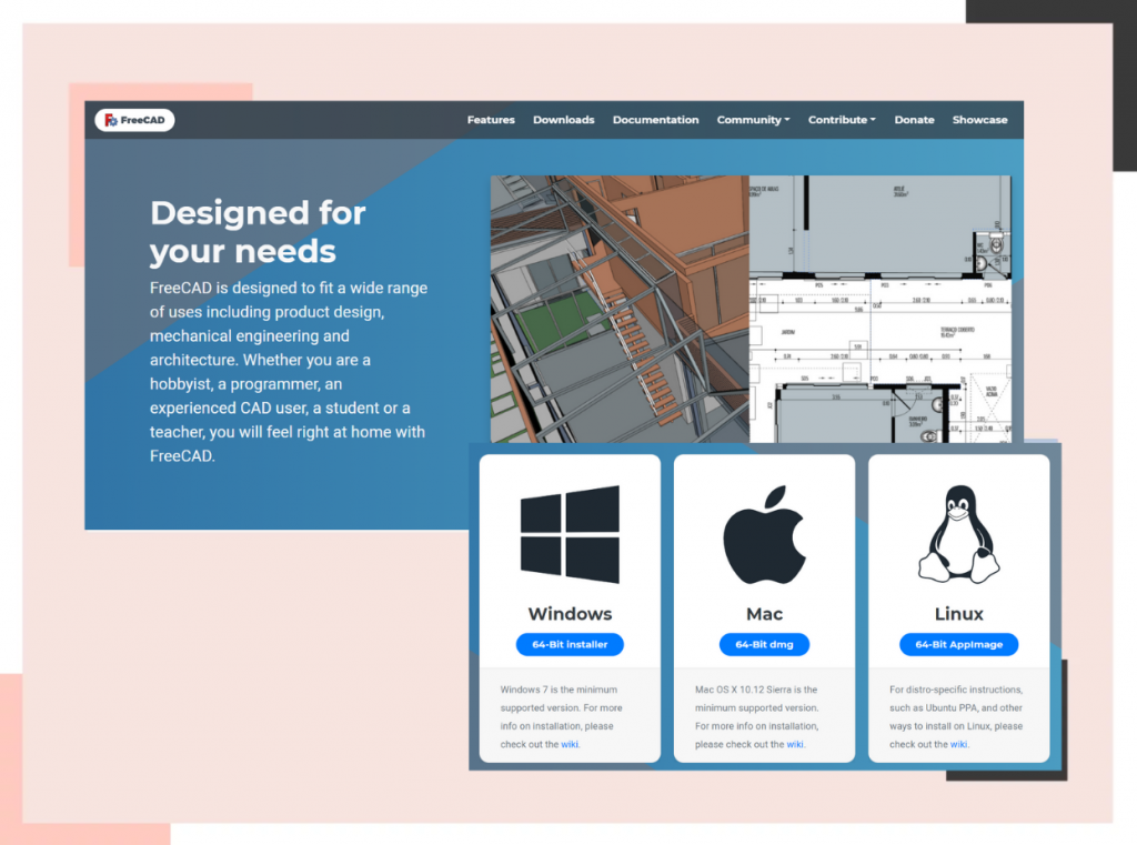 freecad - 3d rendering software