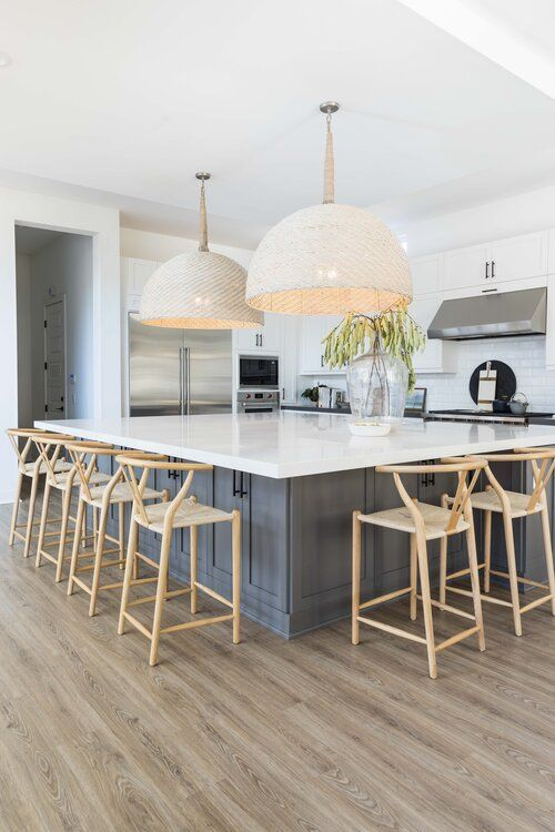 L shaped kitchen island
