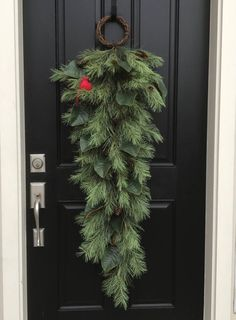 pine wreaths front porch decorating ideas