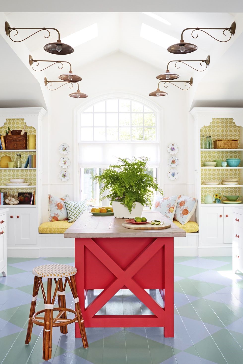 colourful kitchen island