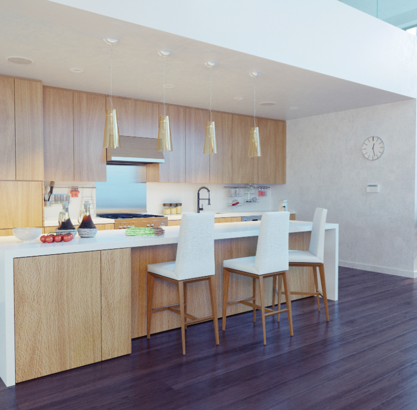 countertop and ample counter space kitchen design