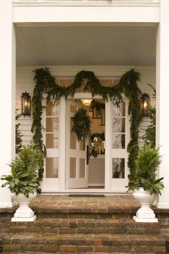 frame the door with plants front porch decorating ideas
