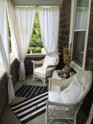 curtains front porch decorating ideas