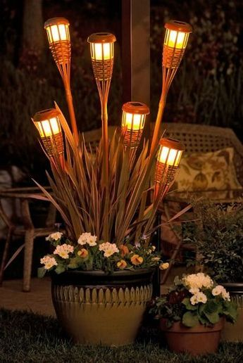 incorporate tiki torch front porch decorating ideas