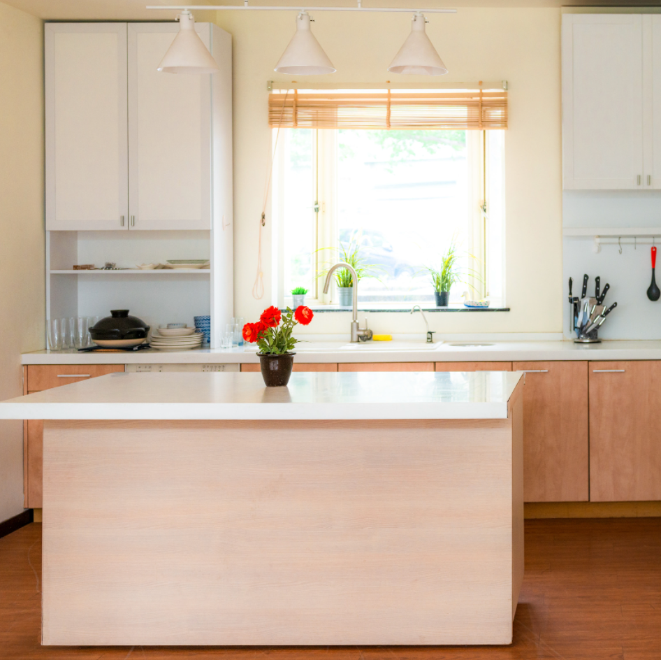 kitchen island in a small kitchen
