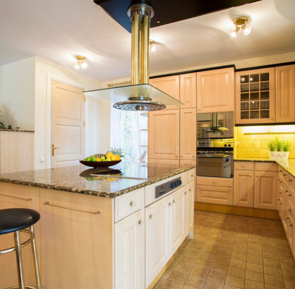 marble countertop with cabinets kitchen island