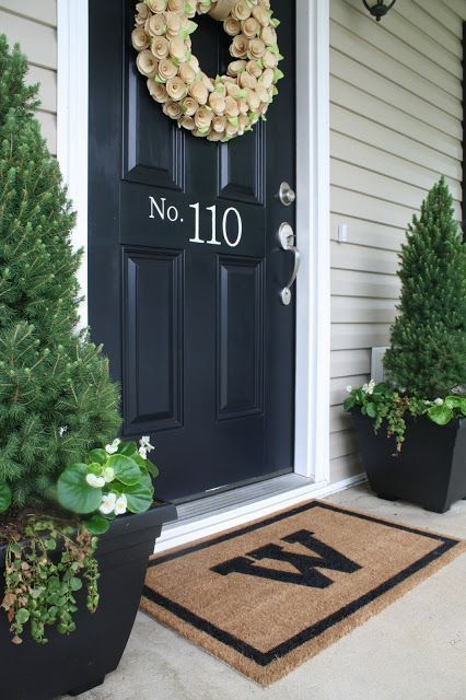 paint the door front porch decorating ideas