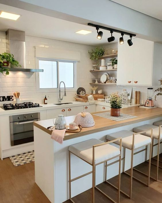 small U shaped kitchen island
