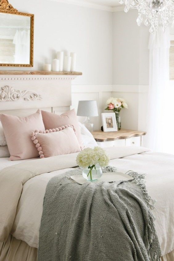 spring decor in the bedroom