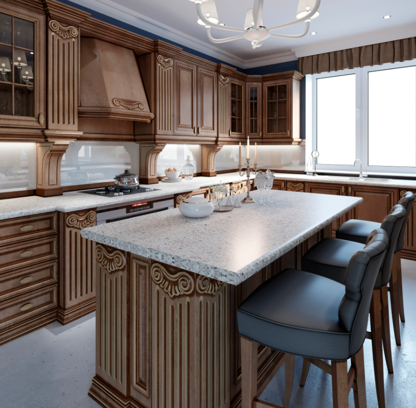 walnut cabinetly kitchen design