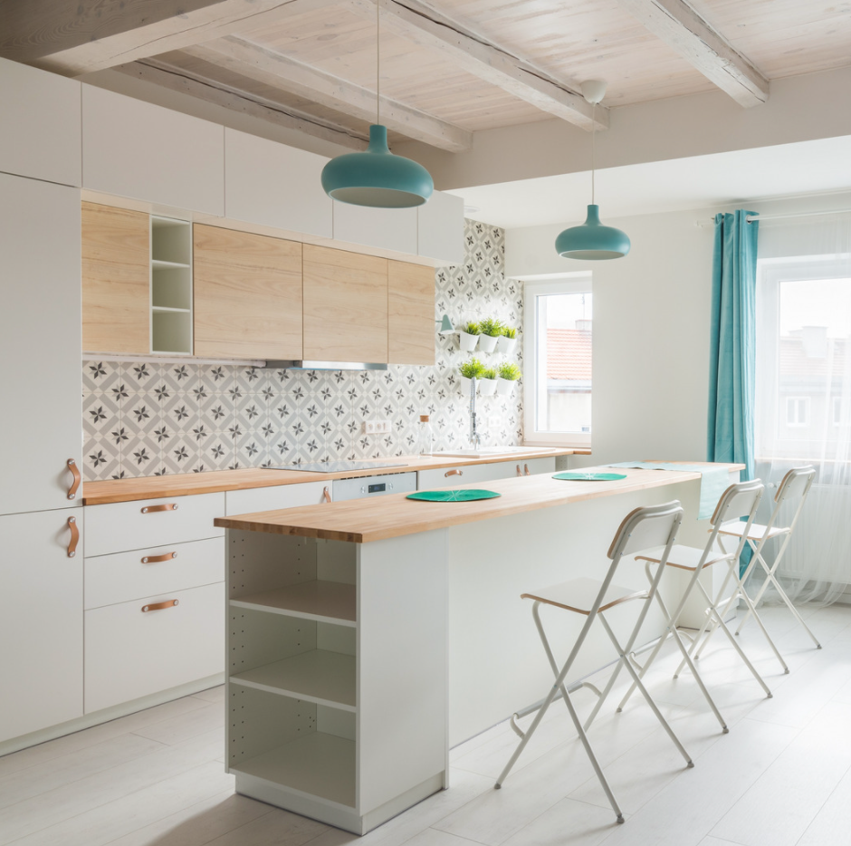 white kitchen island design