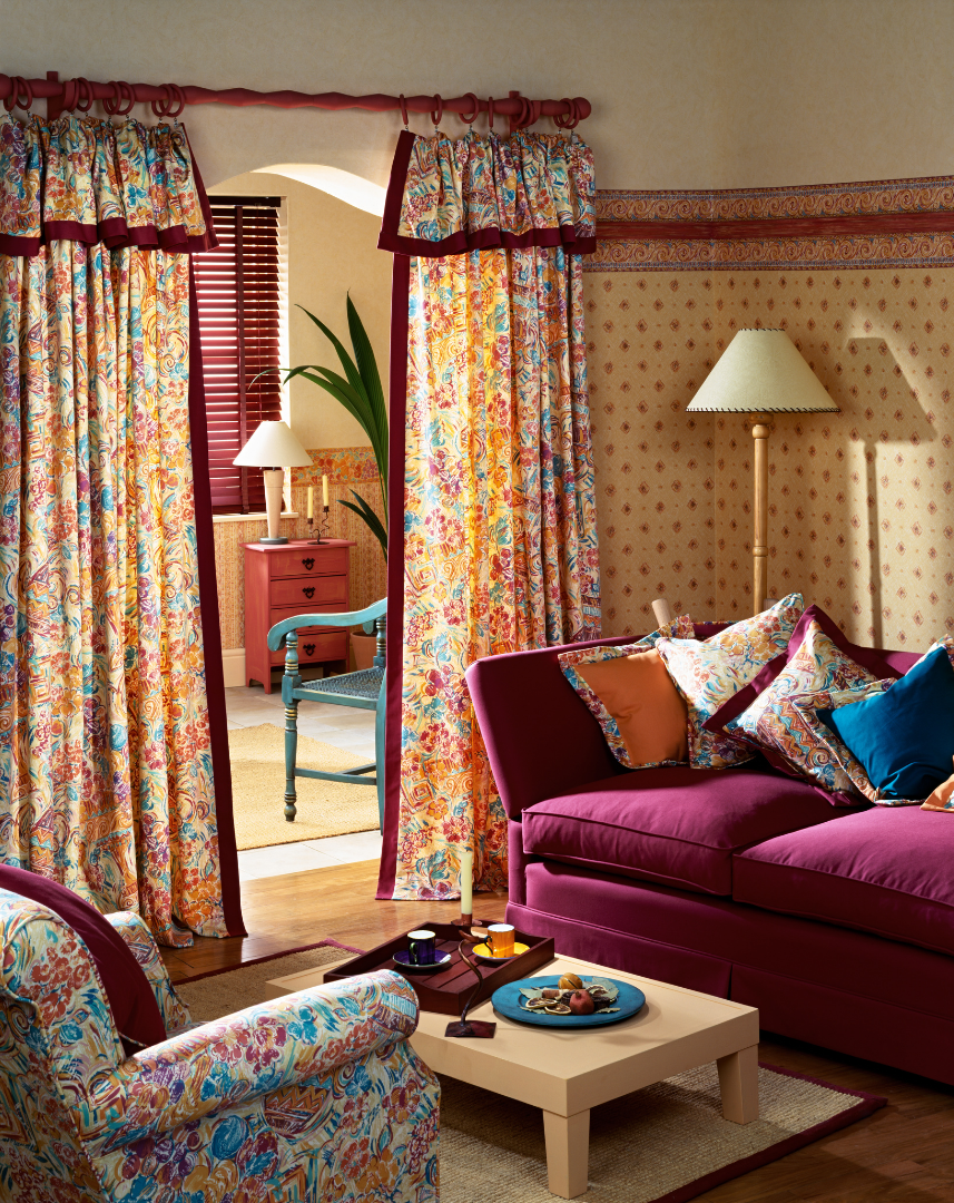 Curtains with Archive Fabric Prints