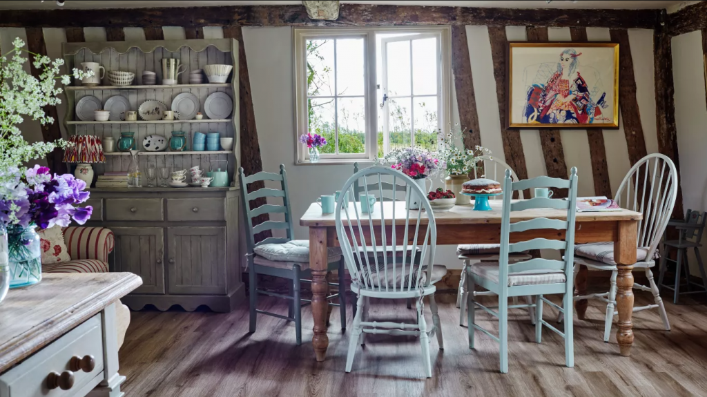 cottagecore interior design for dining room