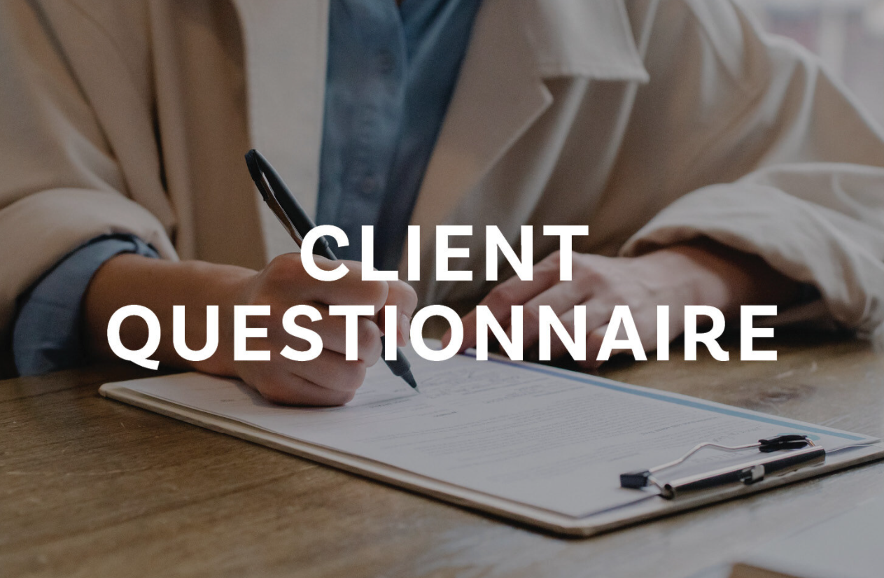 interior design client questionnaire