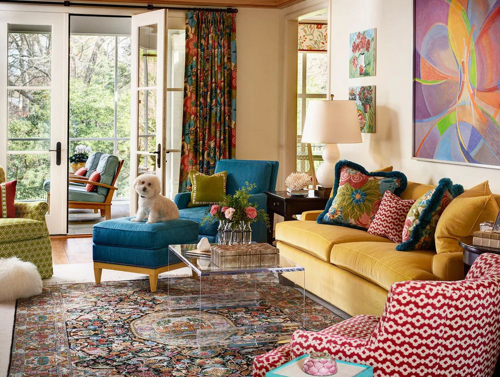 add colorful seating