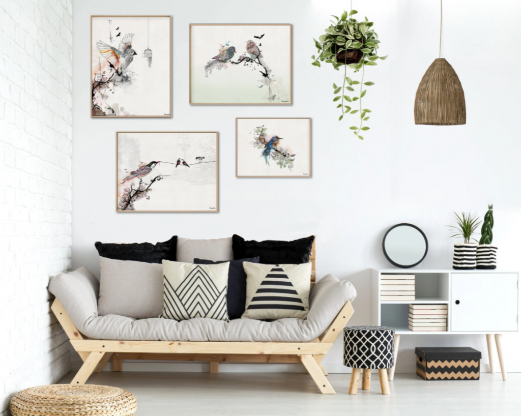 add quirky items to add color without painting