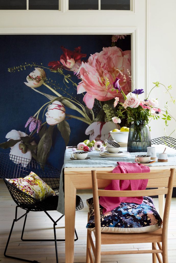 use florals to add color without painting