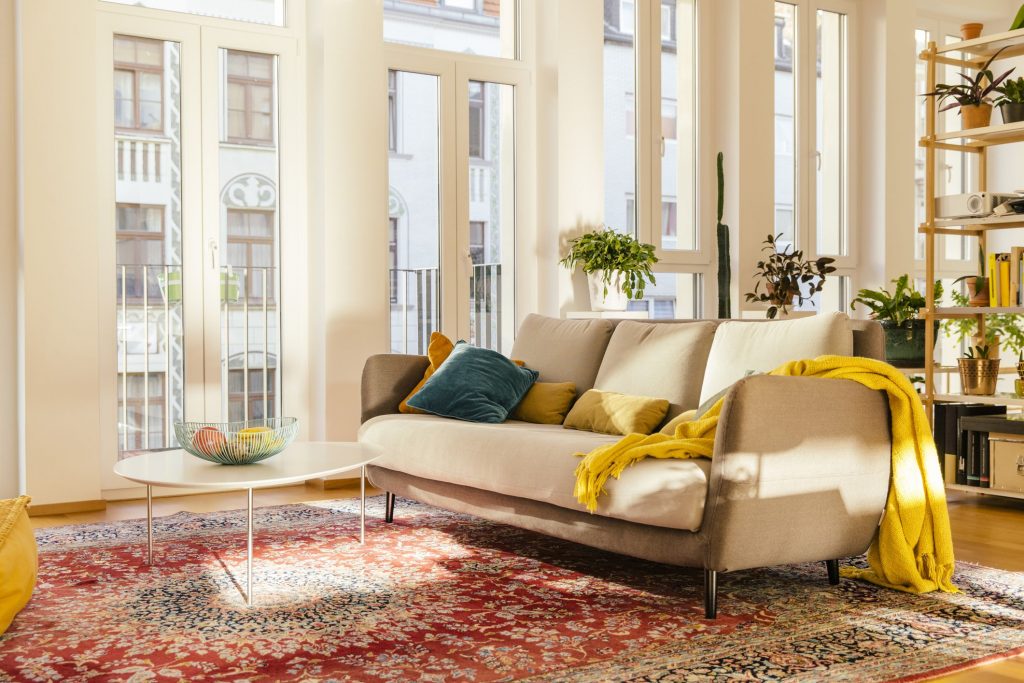 use rug to add color without painting for home