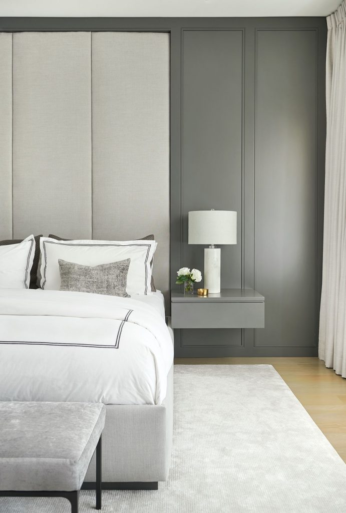 entire wall covered headboard