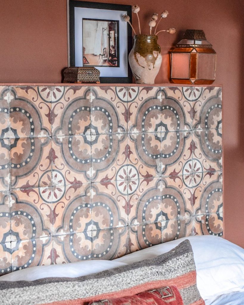 tiled headboard