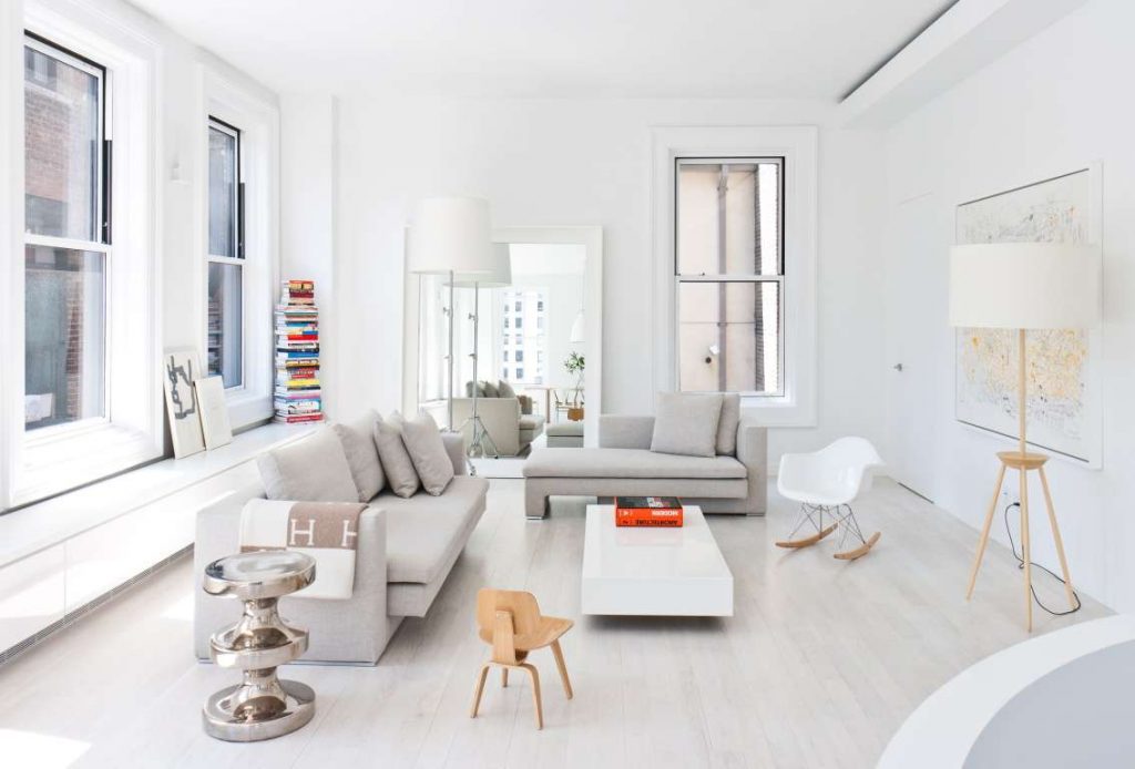 white pattern in interior design
