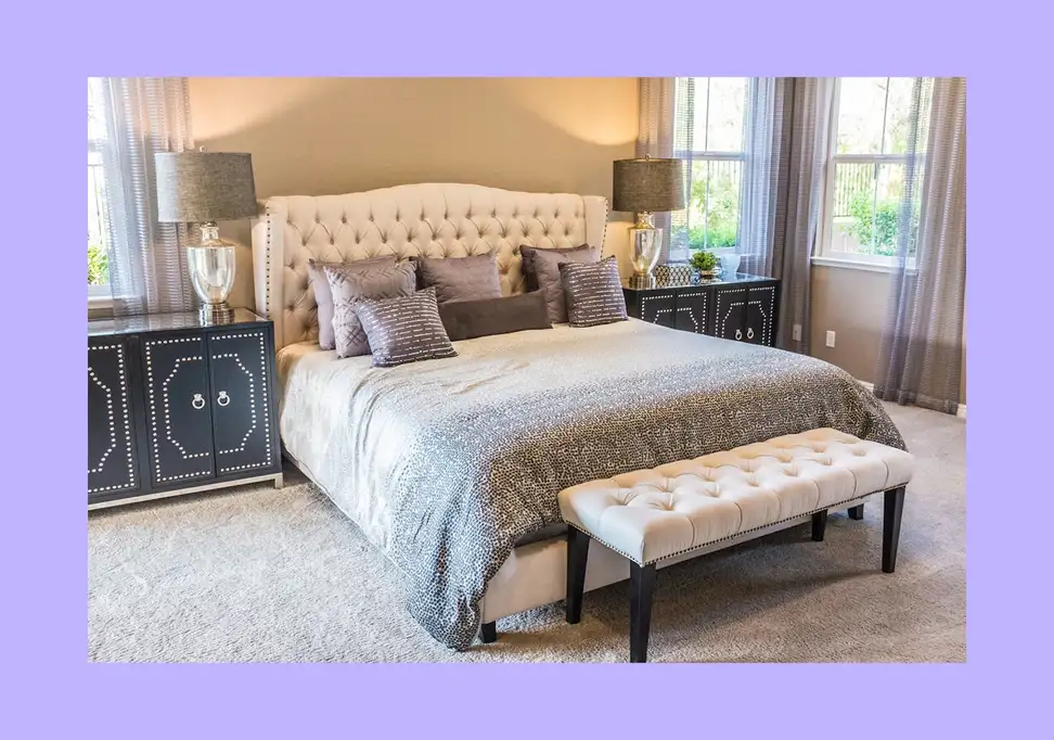 A bedroom with ideal scale and proportion in its elements
