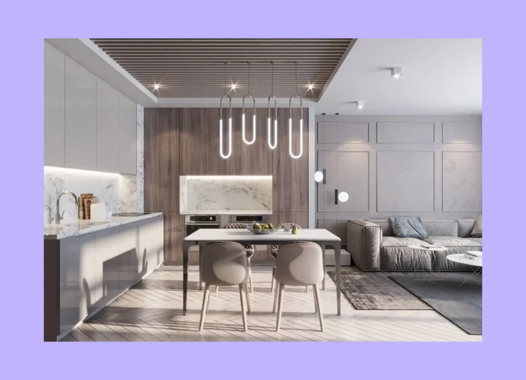 A bright room using natural light to create a sense of openness. 