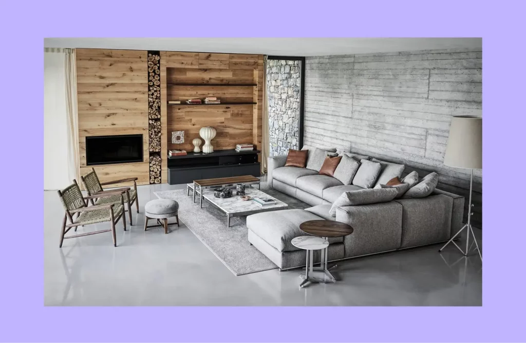 A room layout showing furniture that is correctly scaled for the available floor space. 