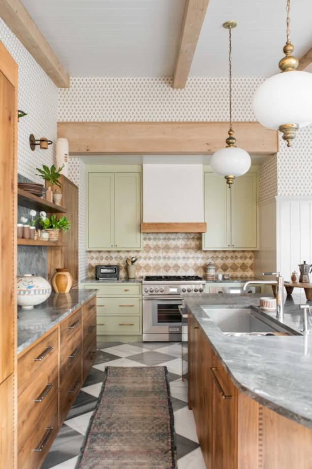 kitchen backsplash neutral patterns