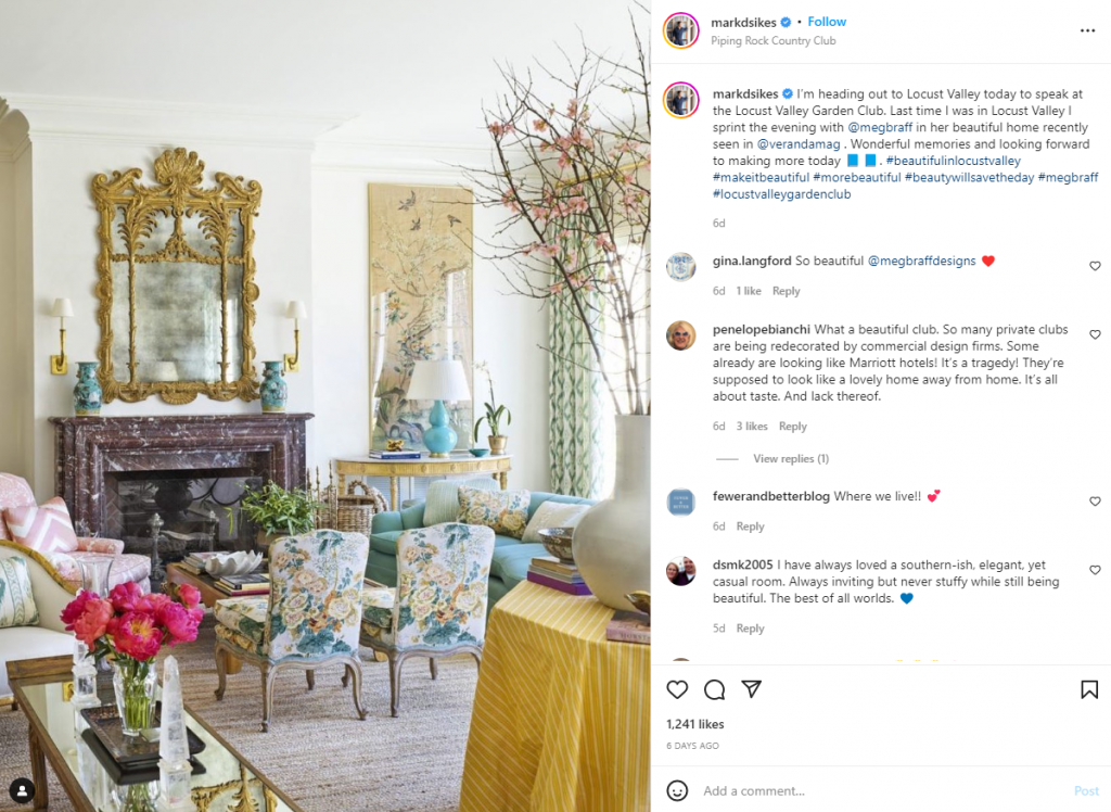 mark d sikes interior design instagram influencers