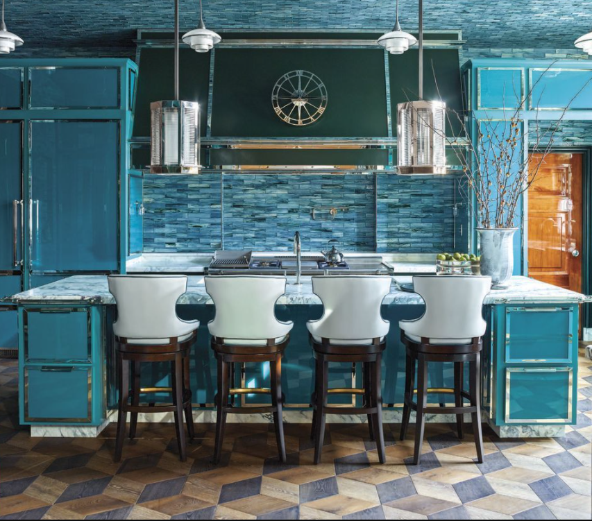 painted glass - kitchen backsplash ideas