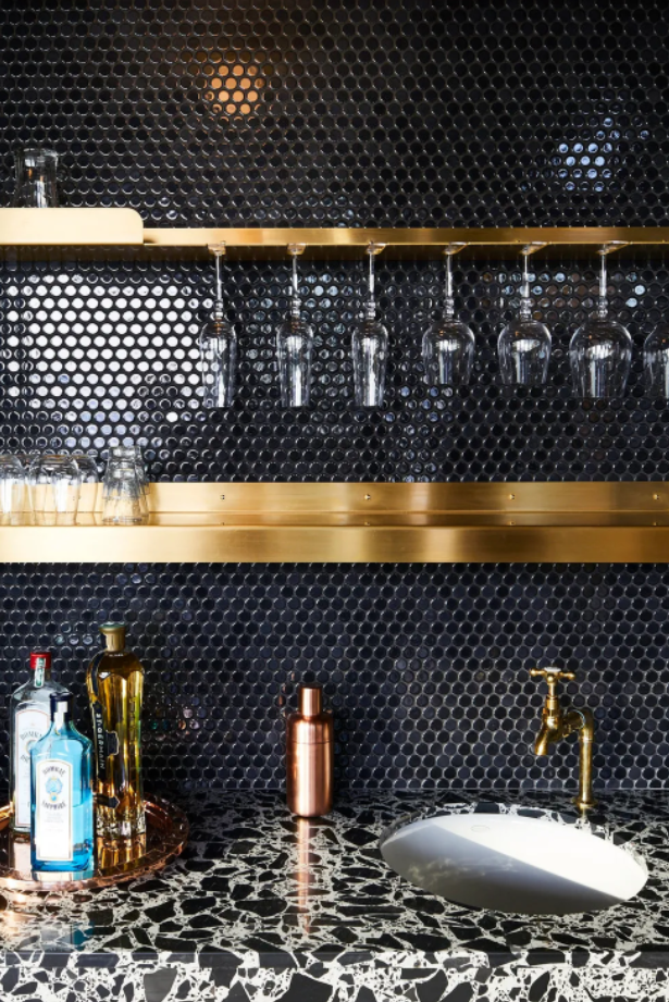 penny tiles - kitchen backsplash