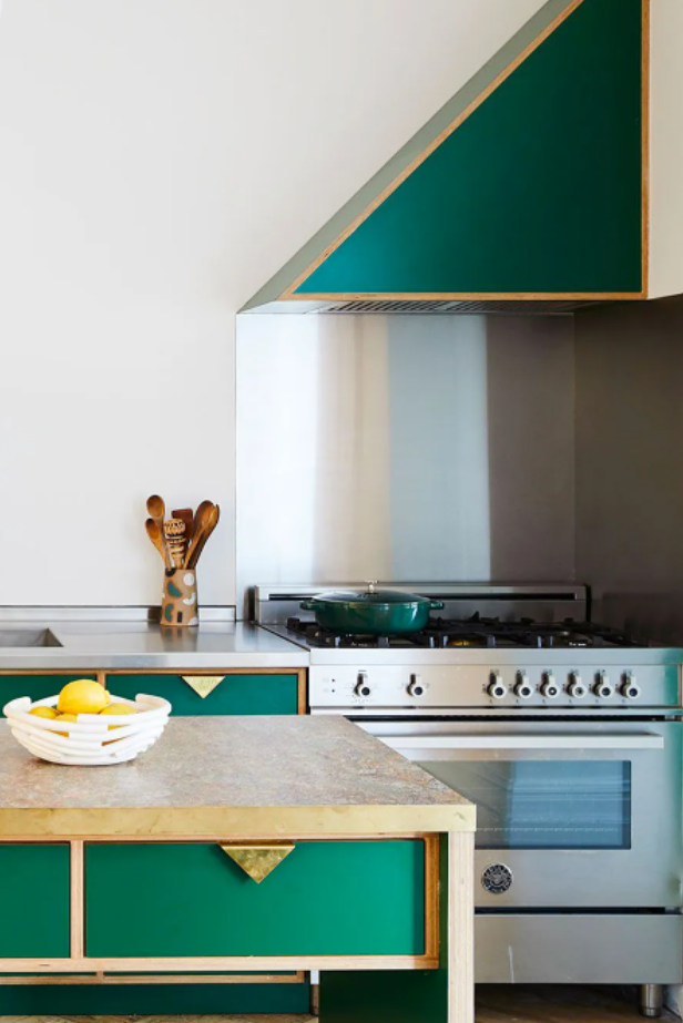 shiny stainless steel - kitchen backsplash