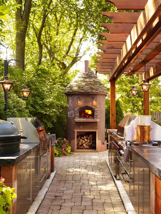brick porch kitchen