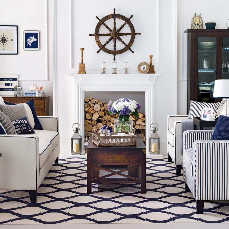 classic stripe patterns for coastal interior design