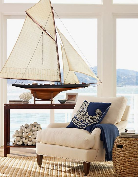 experiment with modern nautical decor - coastal interior design