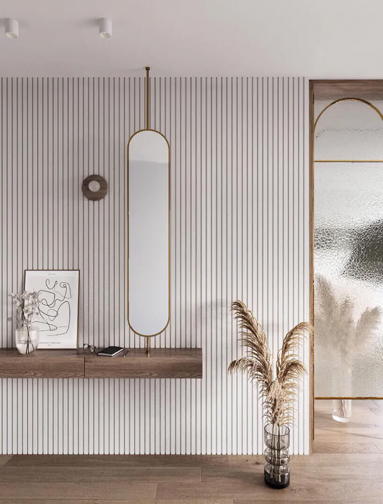 japandi interior design wall texture