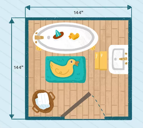 kids bathroom layout