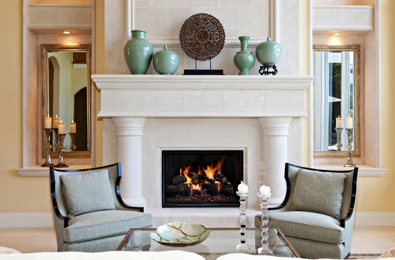 marbled mantels for traditional interior design