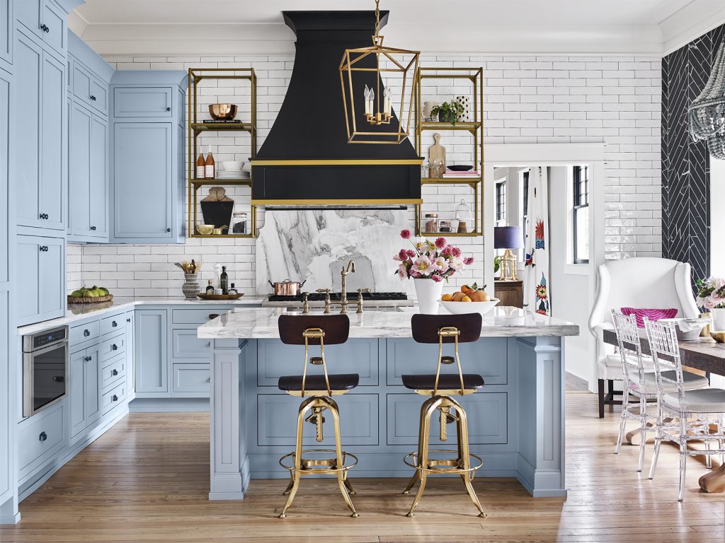 paint closets in french blue