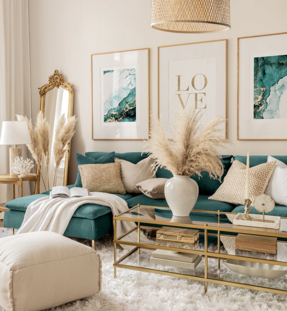 pops of color - japandi interior design style