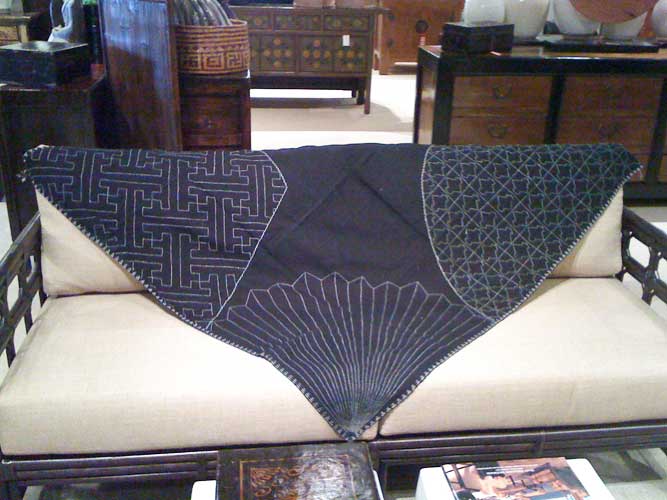 sashiko stitching for japandi interior design