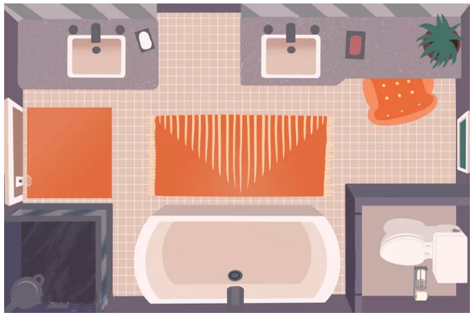 two sinks in the master bathroom layout