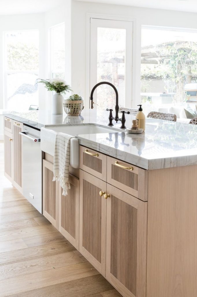 use light color woods for coastal interior design