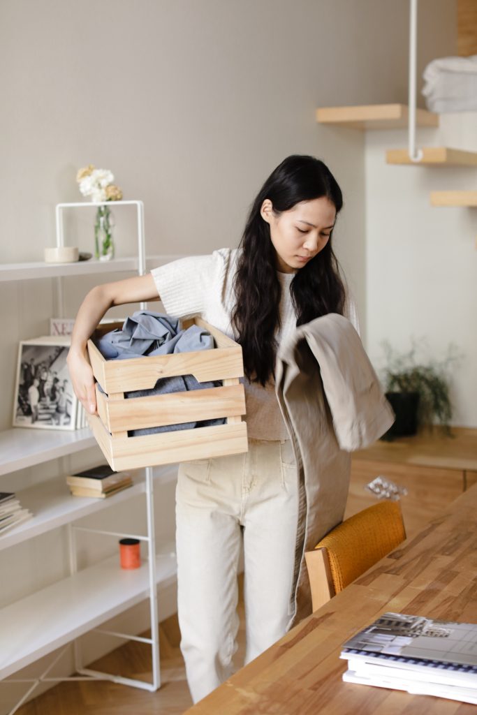 choose five random areas in home to declutter